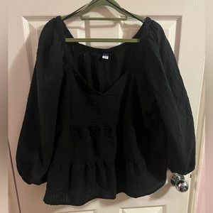 Crop loose fitting blouse